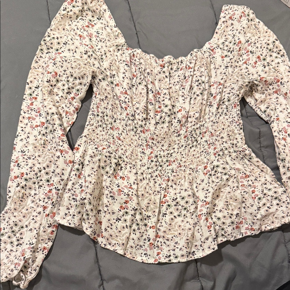 Chic Floral Off-Shoulder Blouse